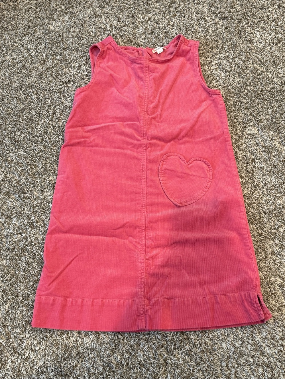 Crewcuts Pink Corduroy Heart Pocket Dress